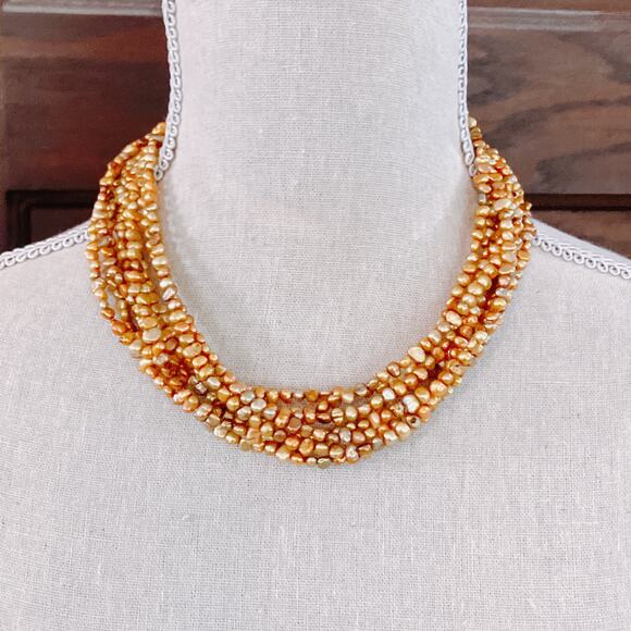 Silpada N1366 Pearl Necklace Multi Strand Freshwater 925 Boho Jewelry - Picture 3 of 10